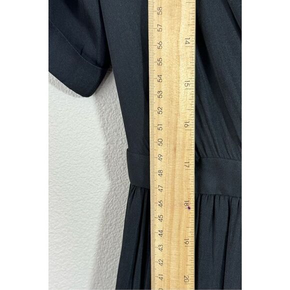 Scotch & Soda Maison Scotch Clubhouse Royals Black Midi True Wrap Over Dress PS - Picture 9 of 13